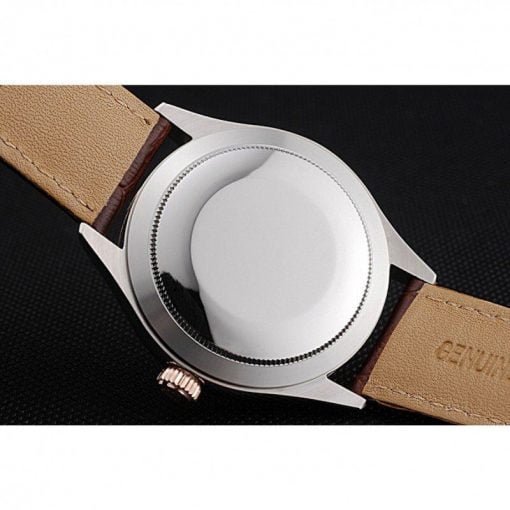 Cellini Gold Dial And Bezel Stainless Steel Case Brown Leather Strap 622840 - Image 4