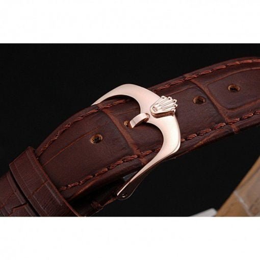 Cellini Gold Dial And Bezel Stainless Steel Case Brown Leather Strap 622840 - Image 5