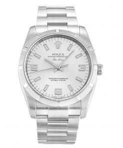 Rolex Air-King Silver Quarter Arabic 114210