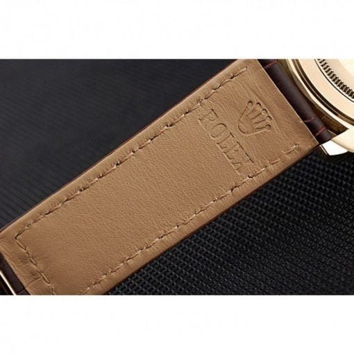 Rolex Cosmograph Daytona Gold Case White Dial Brown Leather Bracelet 622633 - Image 7