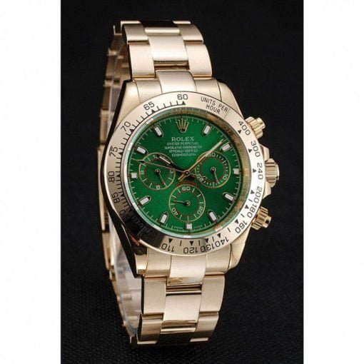 Rolex Cosmograph Daytona Green Dial Rose Gold Case And Bracelet 1454244 - Image 2