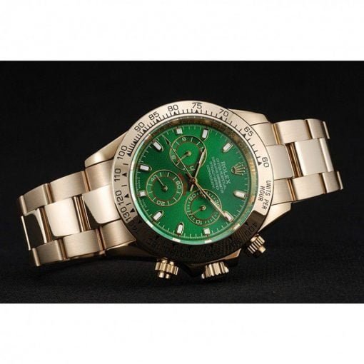 Rolex Cosmograph Daytona Green Dial Rose Gold Case And Bracelet 1454244 - Image 3
