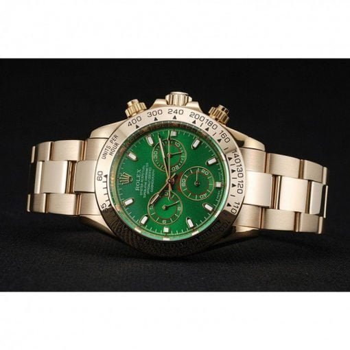 Rolex Cosmograph Daytona Green Dial Rose Gold Case And Bracelet 1454244 - Image 4