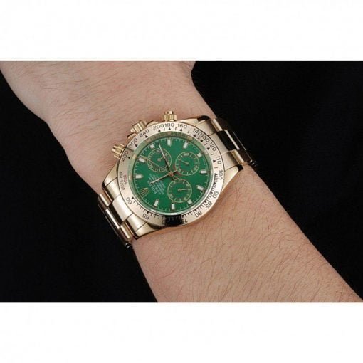Rolex Cosmograph Daytona Green Dial Rose Gold Case And Bracelet 1454244 - Image 9