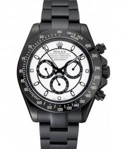 Rolex Cosmograph Daytona White And Black Dial Black Stainless Steel Case And Bracelet 1454249