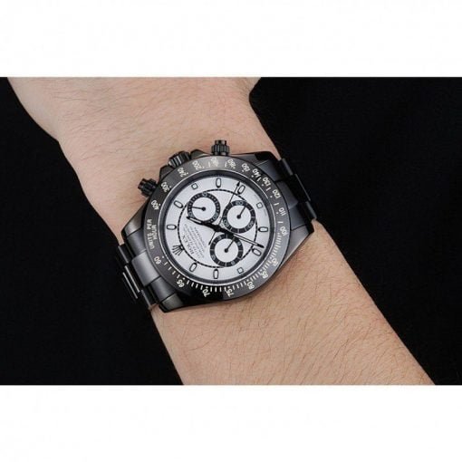Rolex Cosmograph Daytona White And Black Dial Black Stainless Steel Case And Bracelet 1454249 - Image 9