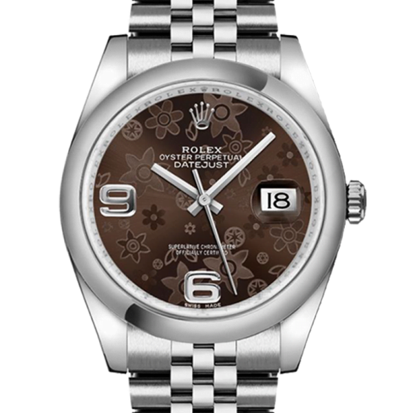 Rolex Datejust 116200BFAJ 36MM Bronze Floral Dial Silver-tone Case