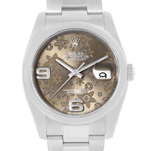 Rolex Datejust 116200BFAO 36MM Bronze Floral Dial Silver-tone Case