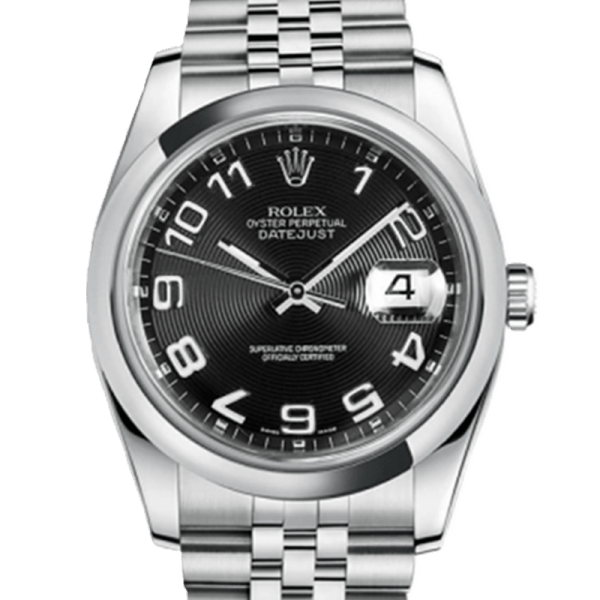 Rolex Datejust 116200BKCAJ 36MM Black Concentric Dial Silver-tone Case