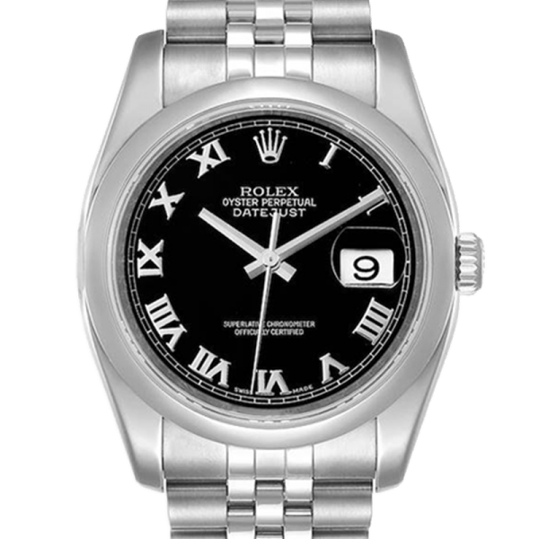 Rolex Datejust 116200BKRJ 36MM Black Dial Silver-tone Case