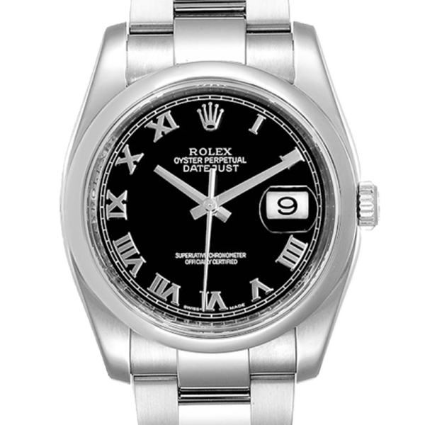 Rolex Datejust 116200BKRO 36MM Black Dial Silver-tone Case
