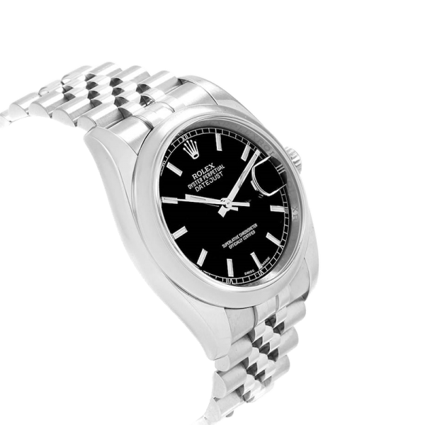 Rolex Datejust 116200BKSJ 36MM Black Dial Silver-tone Case - Image 3