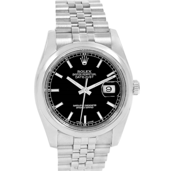 Rolex Datejust 116200BKSJ 36MM Black Dial Silver-tone Case - Image 2