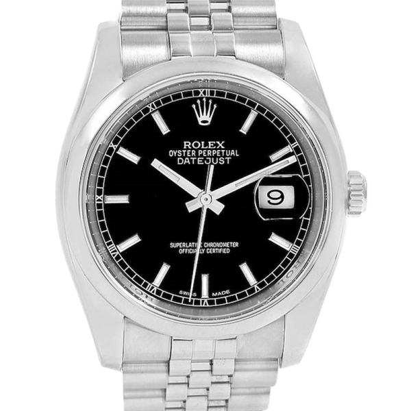 Rolex Datejust 116200BKSJ 36MM Black Dial Silver-tone Case