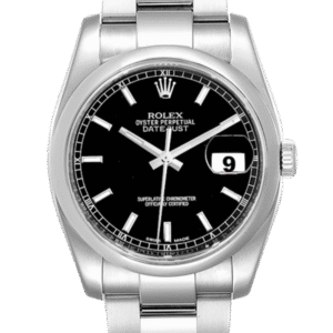 Rolex Datejust 116200BKSO 36MM Black Dial Silver-tone Case