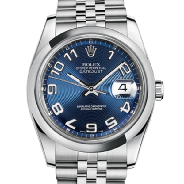 Rolex Datejust 116200BLCAJ 36MM Blue Concentric Dial Silver-tone Case