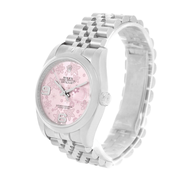 Rolex Datejust 116200PFAJ 36MM Pink Floral Dial Silver-tone Case - Image 3