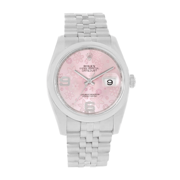 Rolex Datejust 116200PFAJ 36MM Pink Floral Dial Silver-tone Case - Image 2