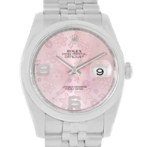 Rolex Datejust 116200PFAJ 36MM Pink Floral Dial Silver-tone Case