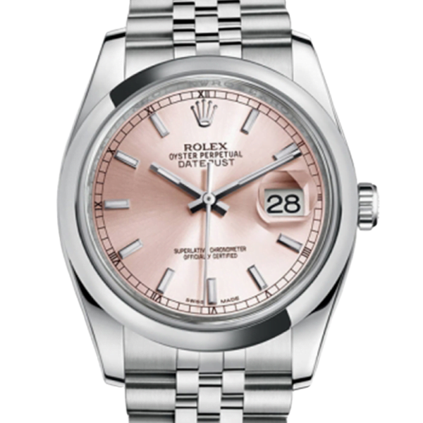 Rolex Datejust 116200PSJ 36MM Pink Dial Silver-tone Case