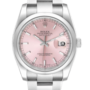 Rolex Datejust 116200PSO 36MM Pink Dial Silver-tone Case