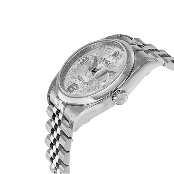Rolex Datejust 116200SFAJ 36MM Silver Floral Dial Silver-tone Case - Image 3