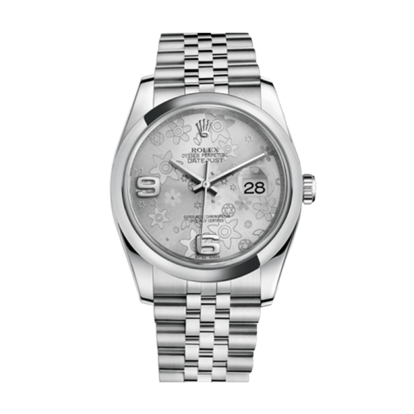 Rolex Datejust 116200SFAJ 36MM Silver Floral Dial Silver-tone Case - Image 2