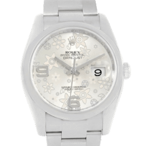 Rolex Datejust 116200SFAO 36MM Silver Floral Dial Silver-tone Case