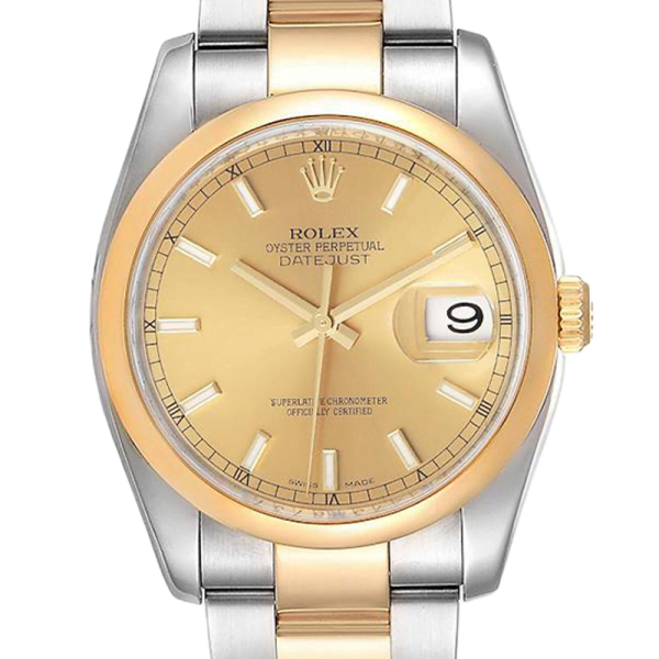 Rolex Datejust 116203-72203 36MM Champagne Dial Silver-tone Case