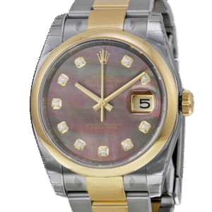 Rolex Datejust 116203BKMDO 36MM Black Mother of Pearl Dial Silver-tone Case