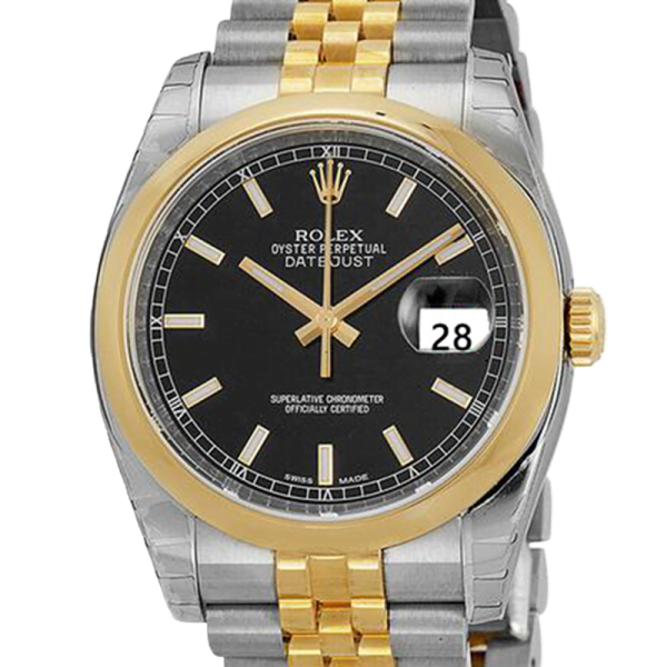 Rolex Datejust 116203BKSJ 36MM Black Dial Silver-tone Case