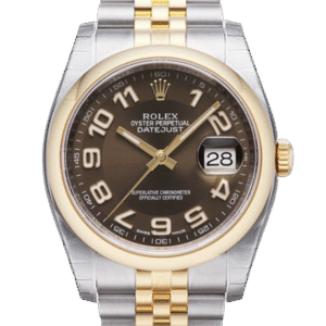 Rolex Datejust 116203BRAJ 36MM Brown Dial Silver-tone Case