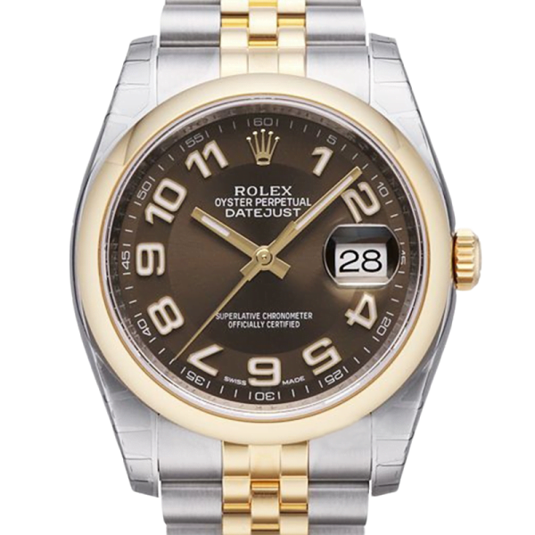 Rolex Datejust 116203BRAJ 36MM Brown Dial Silver-tone Case