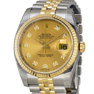 Rolex Datejust 116233-CDJ 36MM Champagne Dial Silver-tone Case