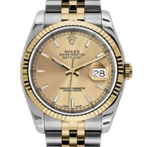 Rolex Datejust 116233-CSJ 36MM Champagne Dial Silver-tone Case