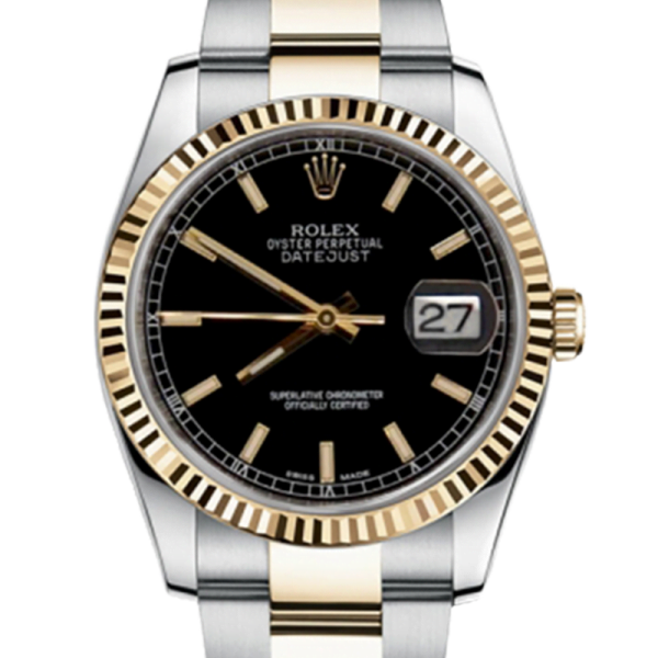 Rolex Datejust 116233BKSO 36MM Black Dial Silver-tone Case