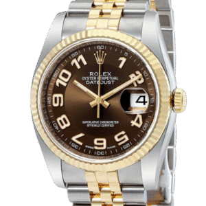 Rolex Datejust 116233BRAJ 36MM Brown Dial Silver-tone Case