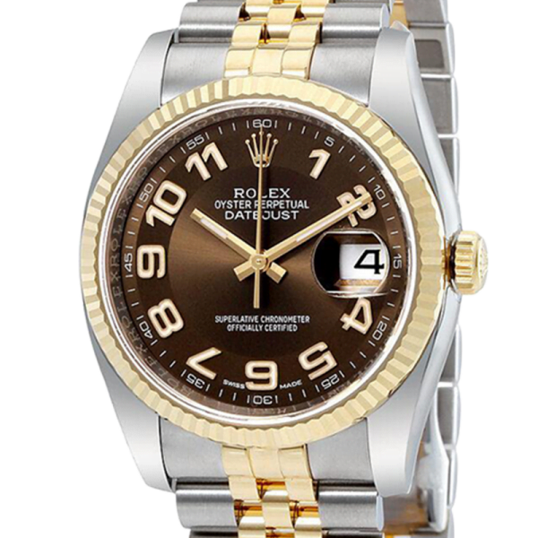 Rolex Datejust 116233BRAJ 36MM Brown Dial Silver-tone Case