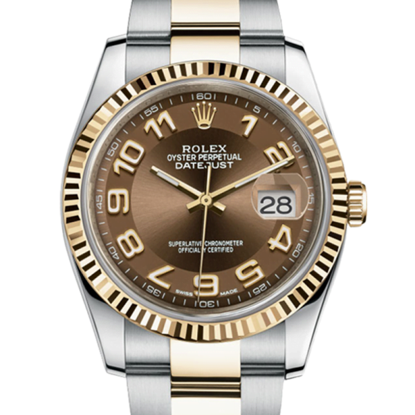 Rolex Datejust 116233BRAO 36MM Brown Dial Silver-tone Case