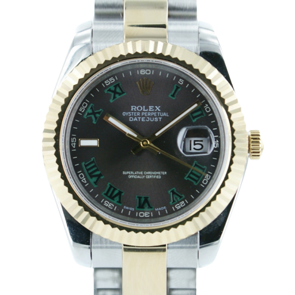 Rolex Datejust 116233GYRO 36MM Wimbledon Dial Silver-tone Case