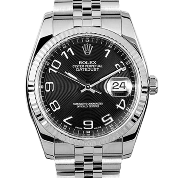Rolex Datejust 116234BKCAJ 36MM Black Dial Silver-tone Case