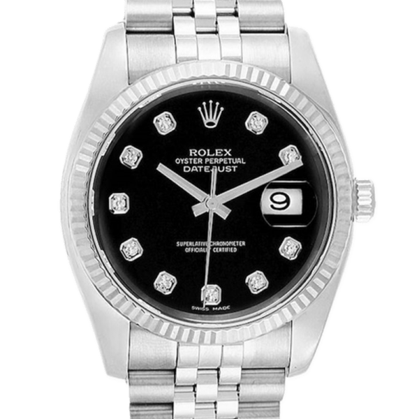 Rolex Datejust 116234BKDJ 36MM Black Dial Silver-tone Case