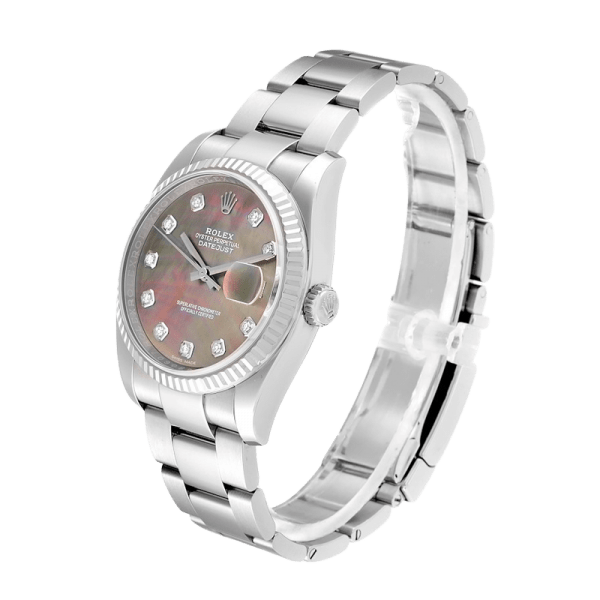 Rolex Datejust 116234BKMDO 36MM Mother of Pearl Dial Silver-tone Case - Image 3