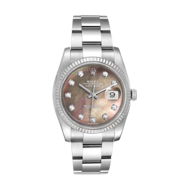 Rolex Datejust 116234BKMDO 36MM Mother of Pearl Dial Silver-tone Case - Image 2