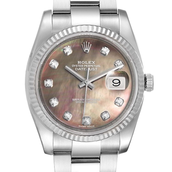 Rolex Datejust 116234BKMDO 36MM Mother of Pearl Dial Silver-tone Case
