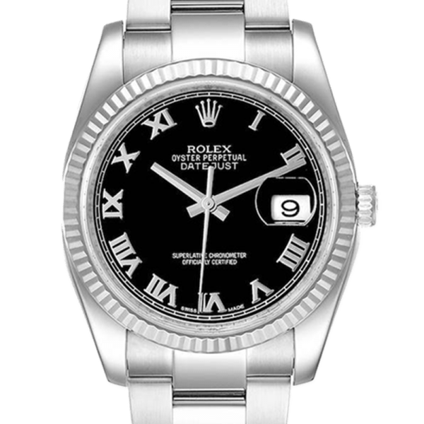 Rolex Datejust 116234BKRO 36MM Black Dial Silver-tone Case