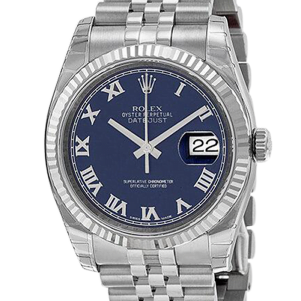Rolex Datejust 116234BLRJ 36MM Blue Dial Silver-tone Case