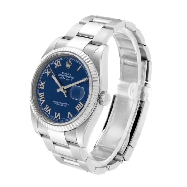 Rolex Datejust 116234BLRO 36MM Blue Dial Silver-tone Case - Image 3