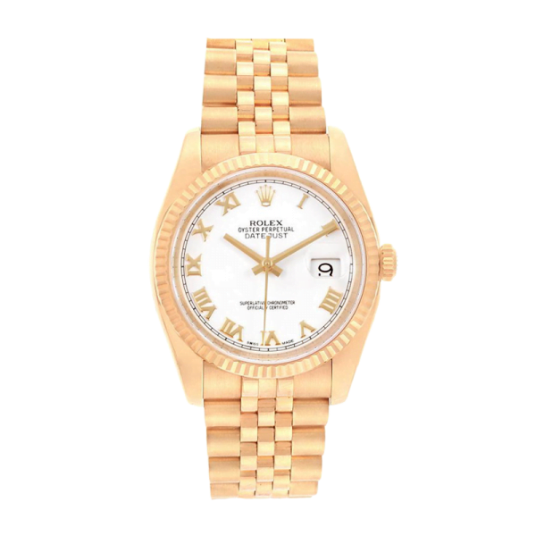 Rolex Datejust 116238 36MM White Dial Gold-tone Case - Image 2