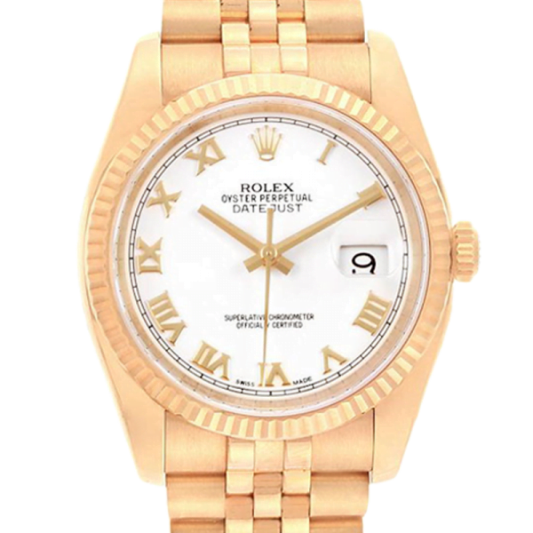 Rolex Datejust 116238 36MM White Dial Gold-tone Case